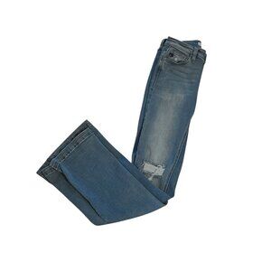 KanCan Women's Blue Distressed Flare Denim Jeans Size 5/26